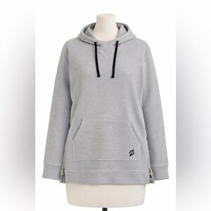 Peloton Women’s Hoodie. Gray ribbed Large. Side zips